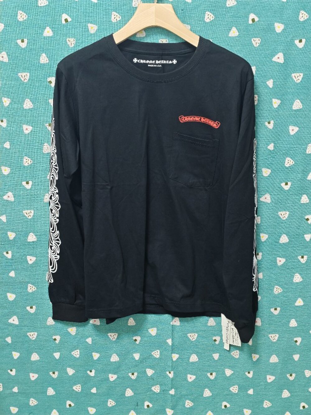 Black Chrome Hearts Mouth Graphic Long Sleeve Tee Unisex